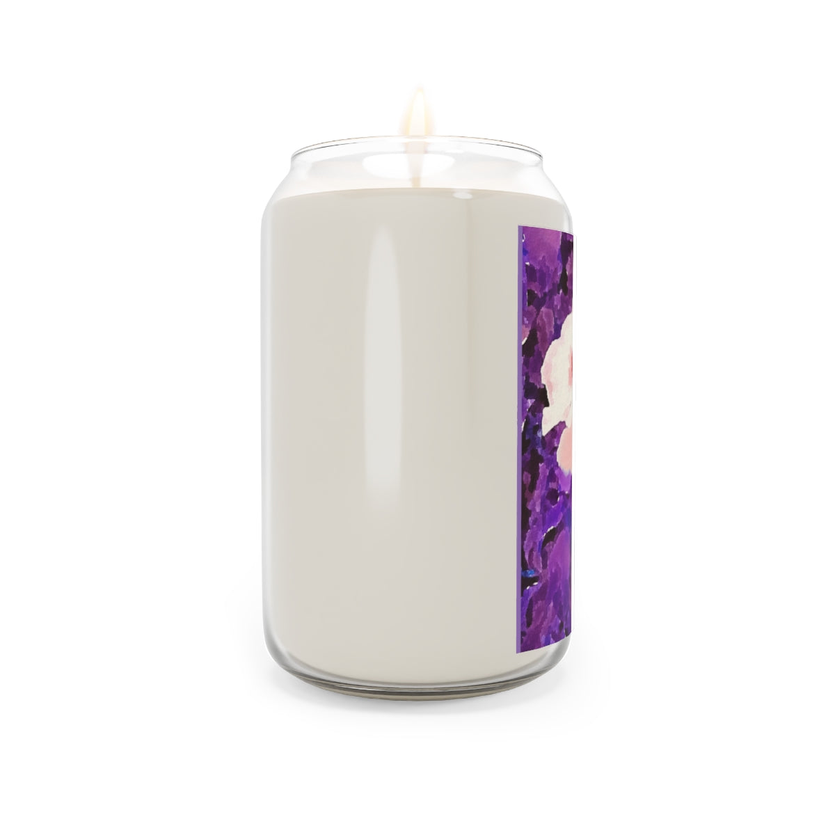 Purple Floral Vanilla-Scented Candle