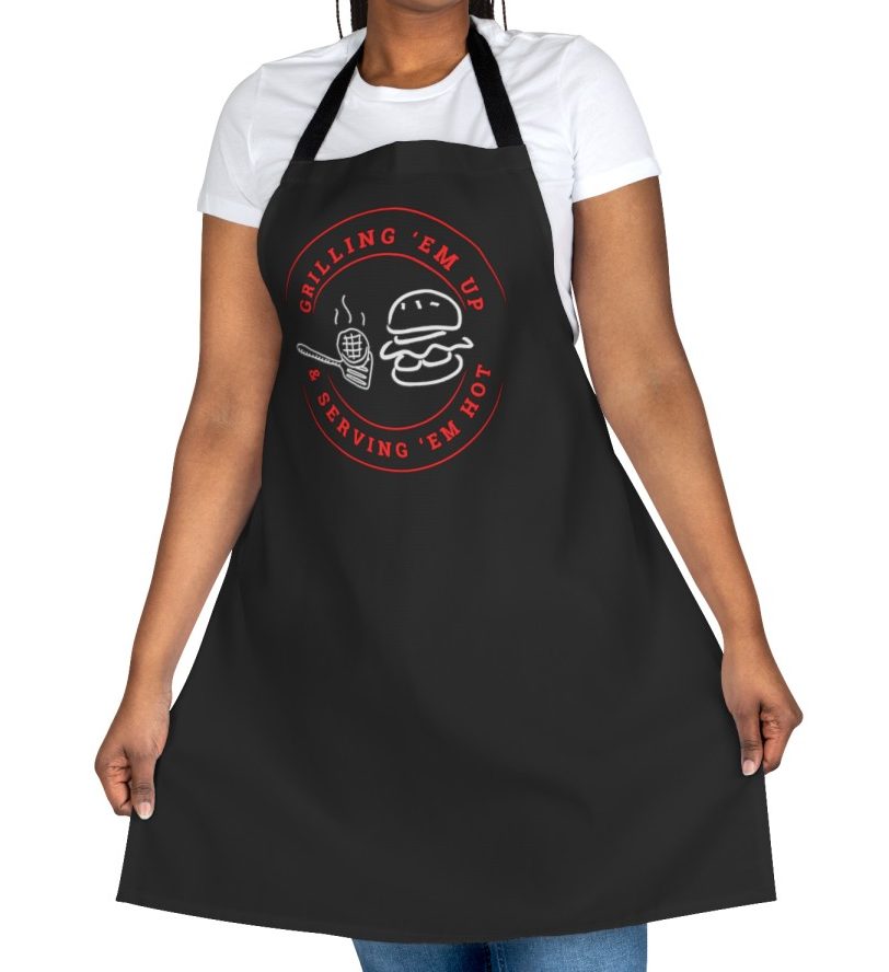 Cool Black Apron for Dads and Grilling Fans