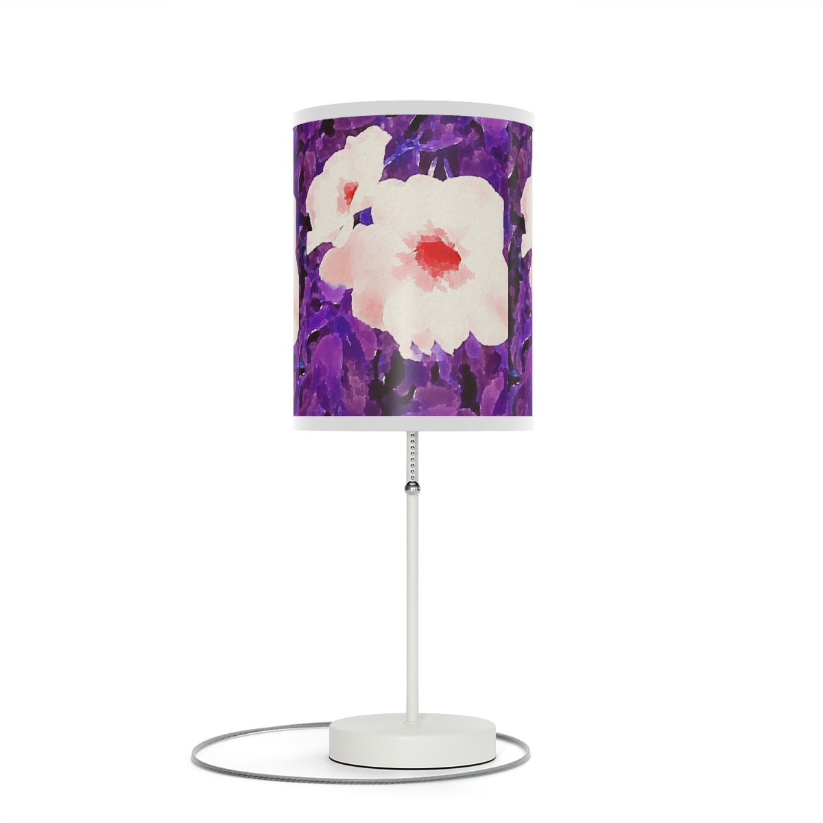 Stylish Purple Floral Lamp in Watercolor Design