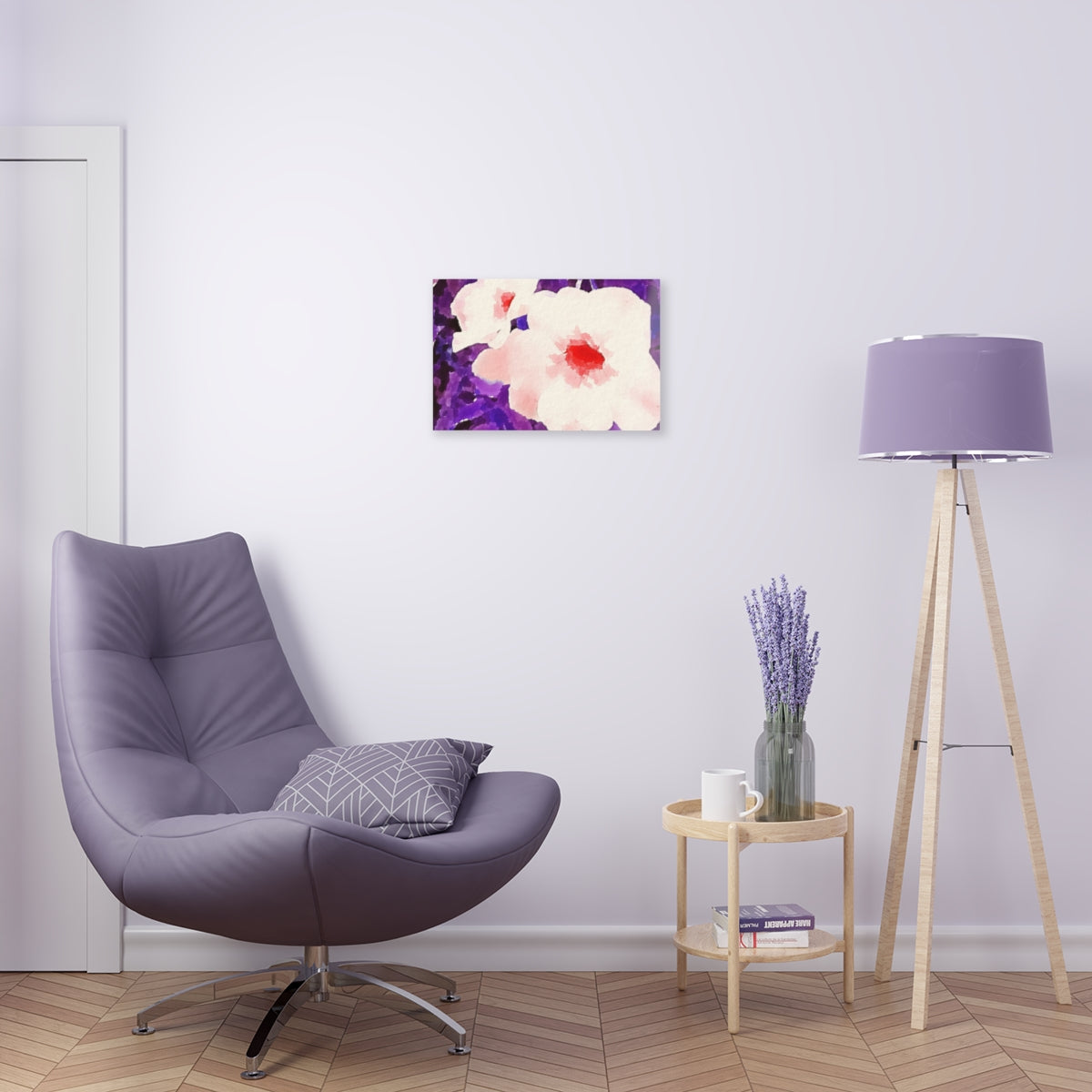 Chic Purple Floral Acrylic Print