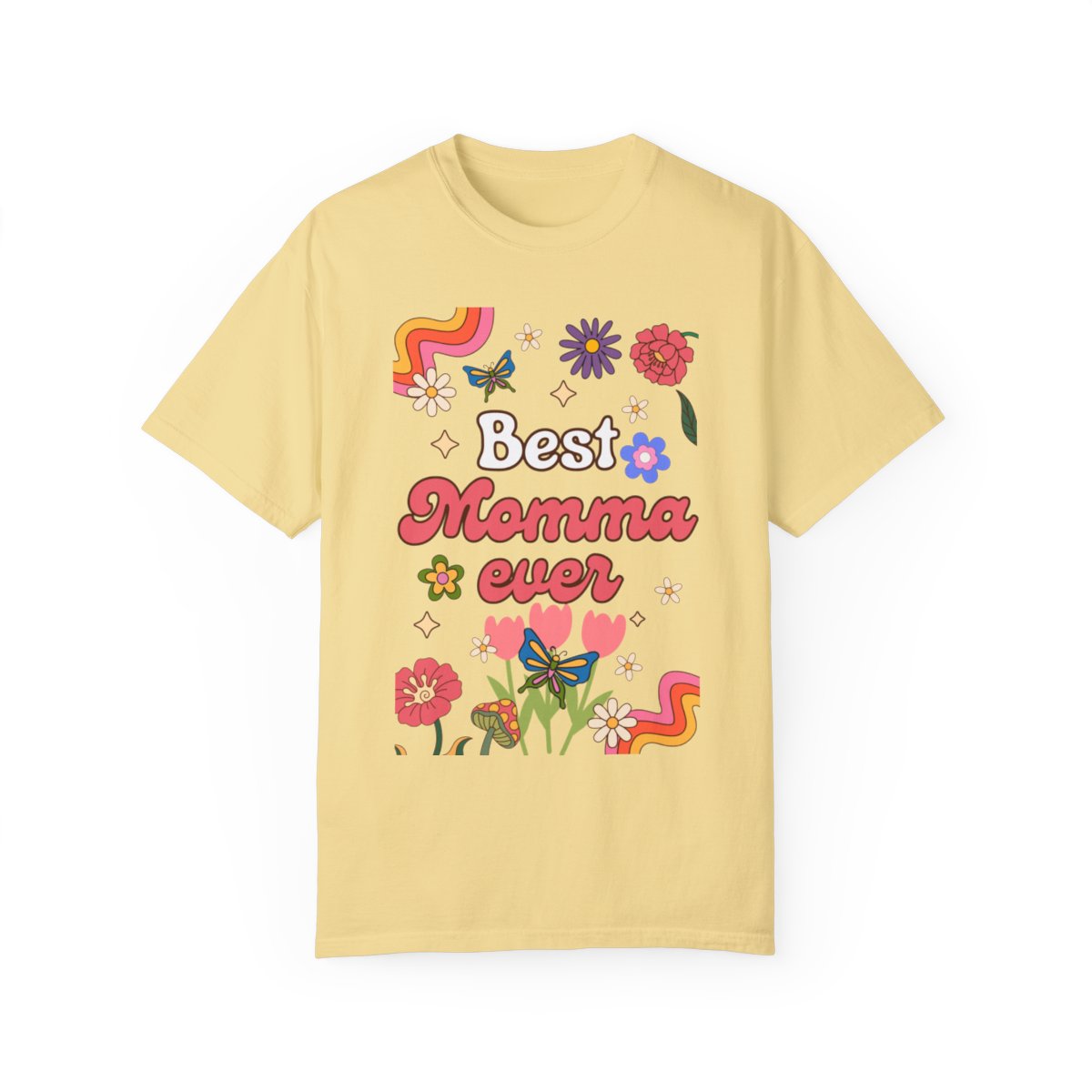 Best Momma Ever Retro Floral Tee