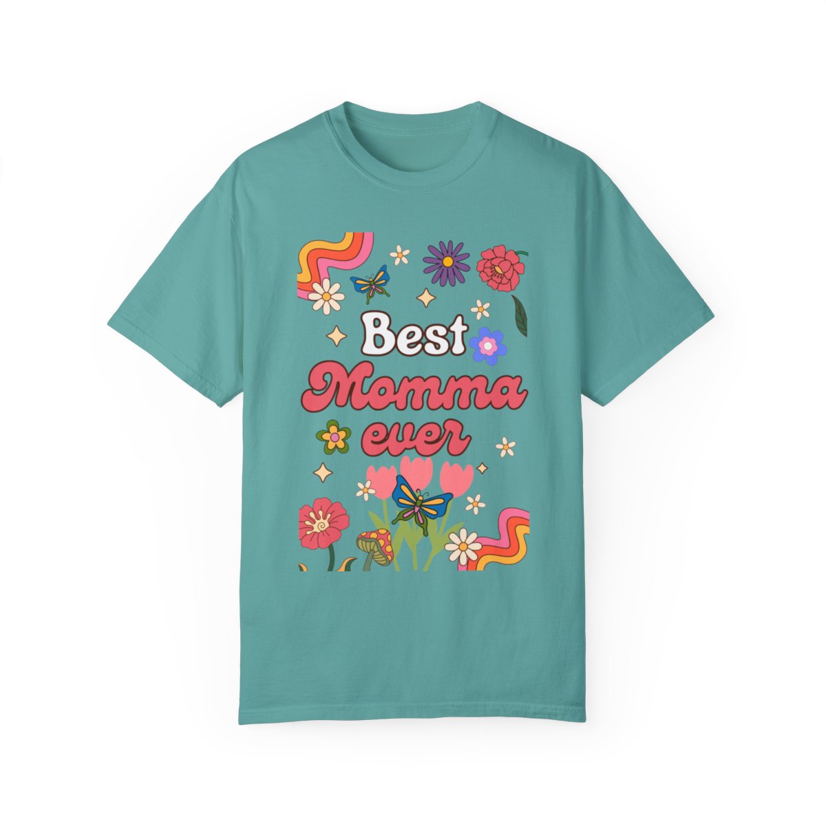 Best Momma Ever Retro Floral Tee
