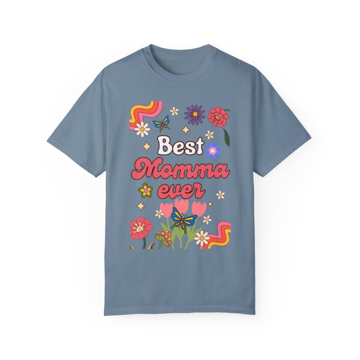 Best Momma Ever Retro Floral Tee
