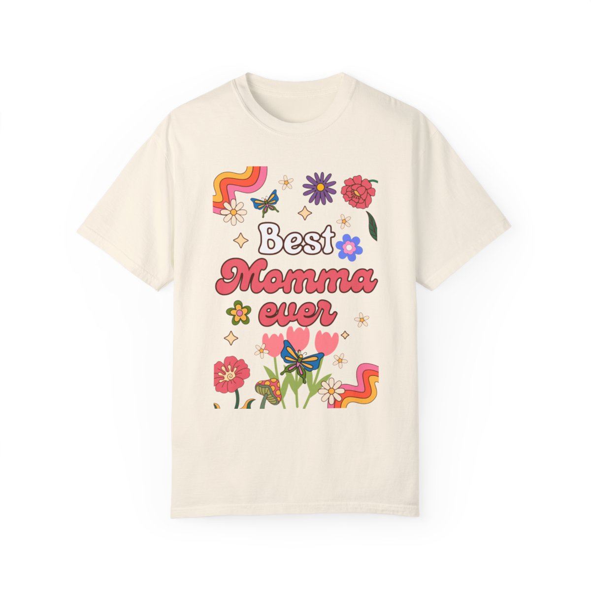 Best Momma Ever Retro Floral Tee