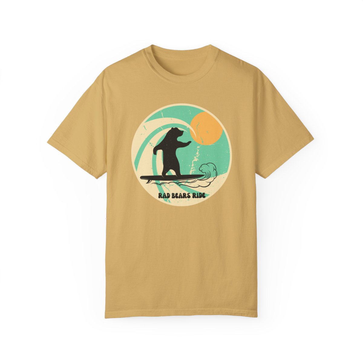 Gnarly Surfer Themed T-shirt Featuring Bear with Cool Phrase