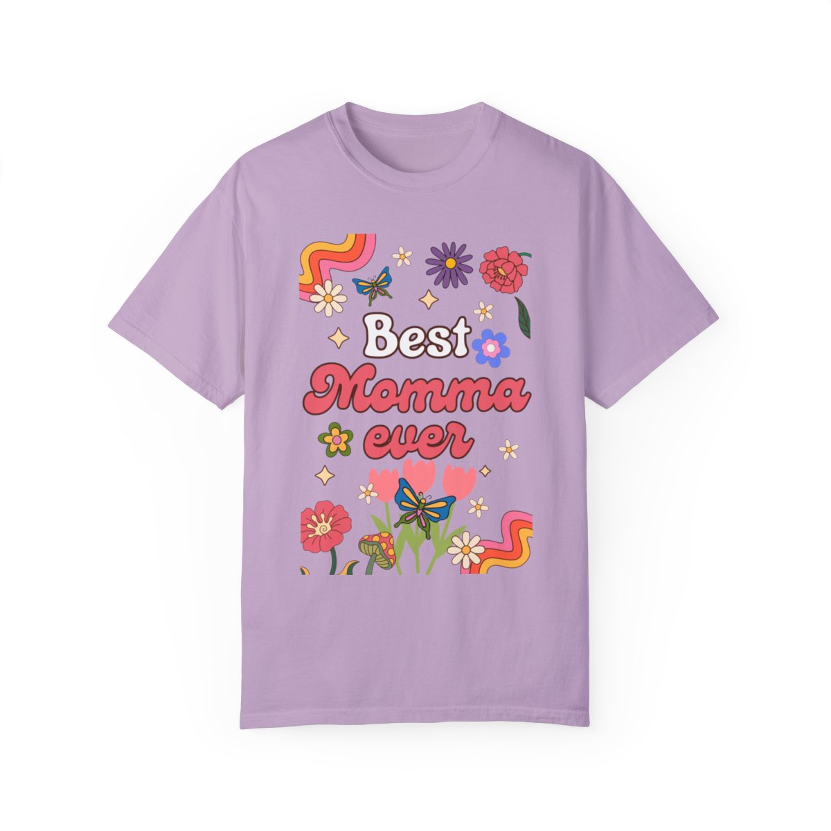 Best Momma Ever Retro Floral Tee