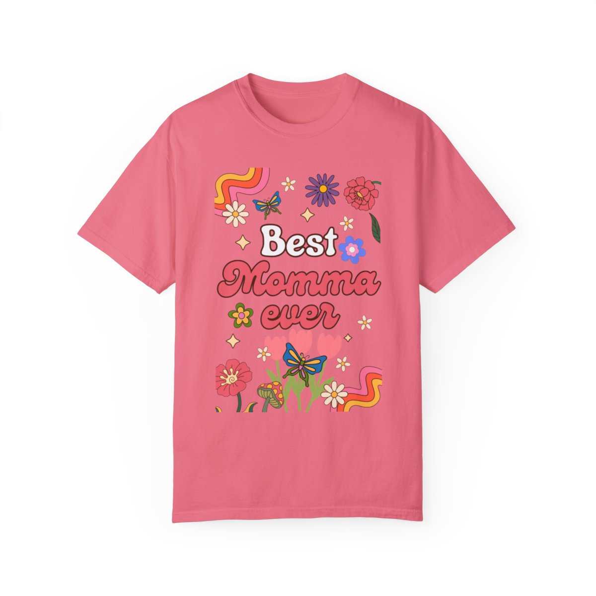 Best Momma Ever Retro Floral Tee