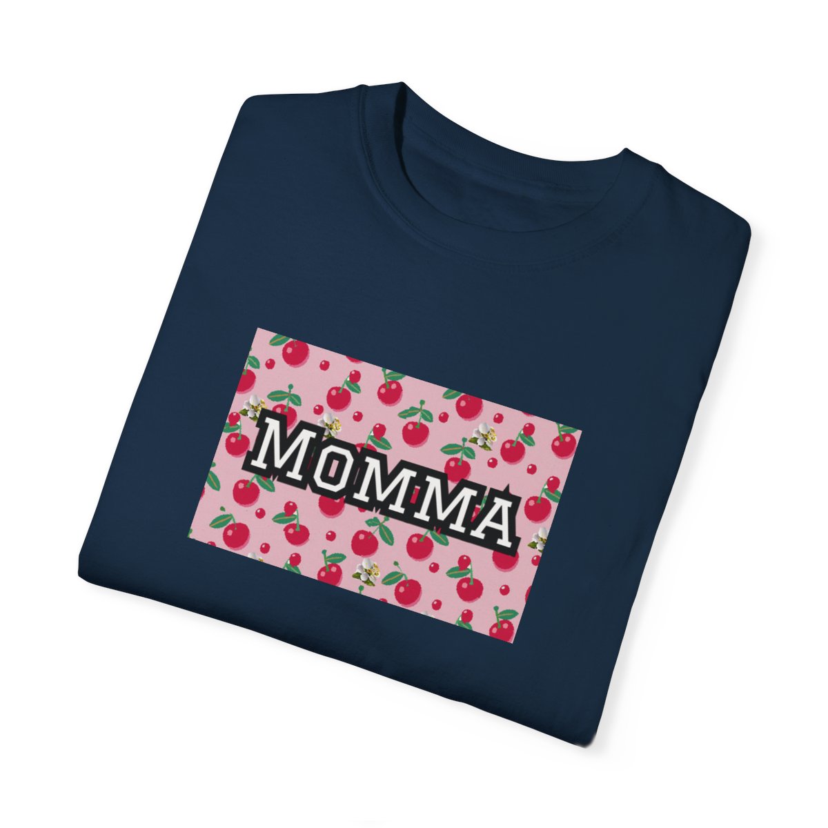 Comfy Cherries Momma University Logo T-Shirt