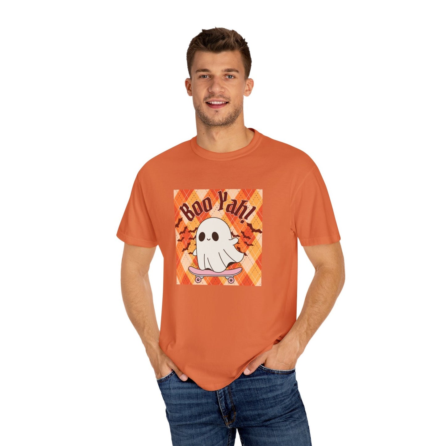 Funny Inspired Halloween T-Shirt Featuring Skater Ghost