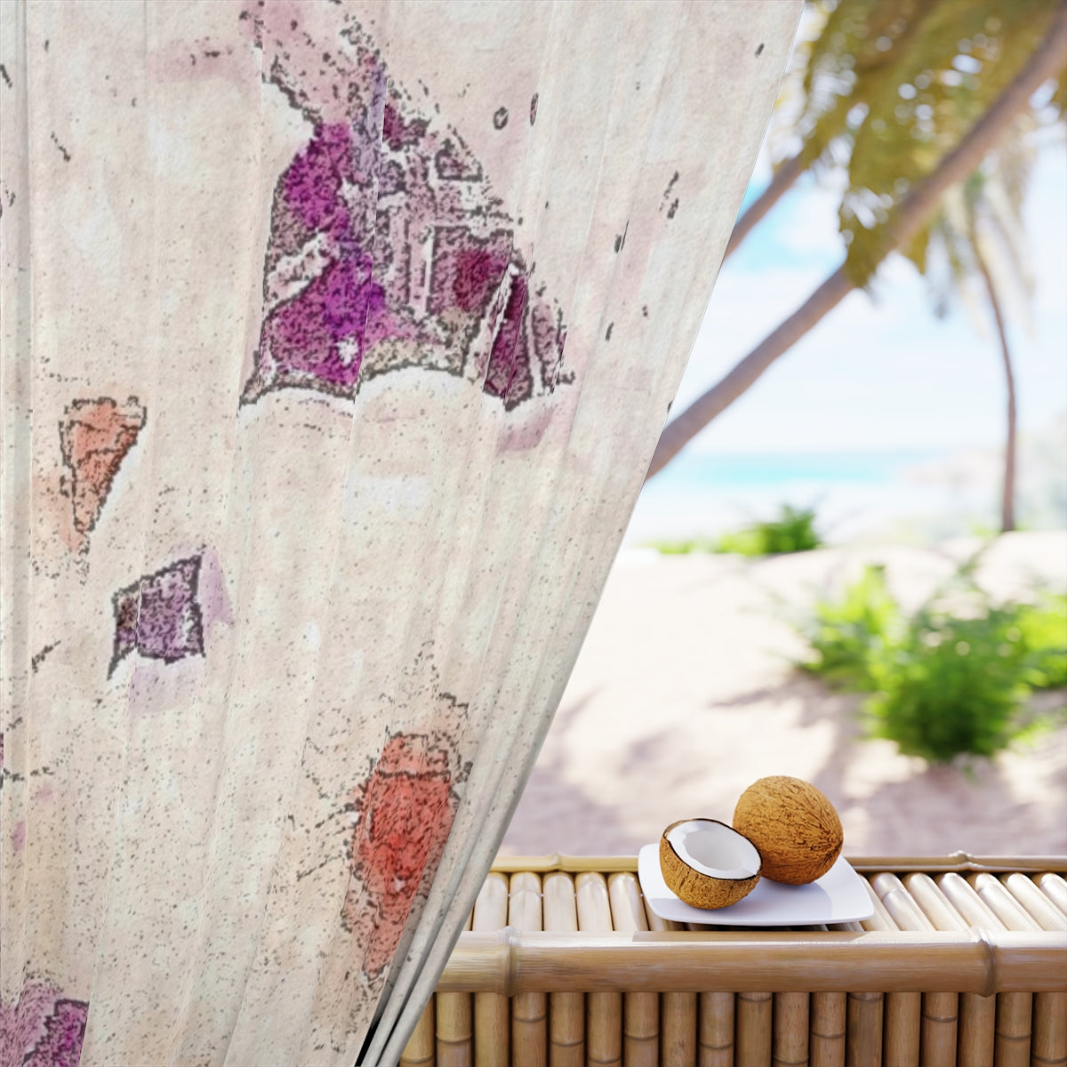 Watercolor Floral (LV) Window Curtain (1 Piece)