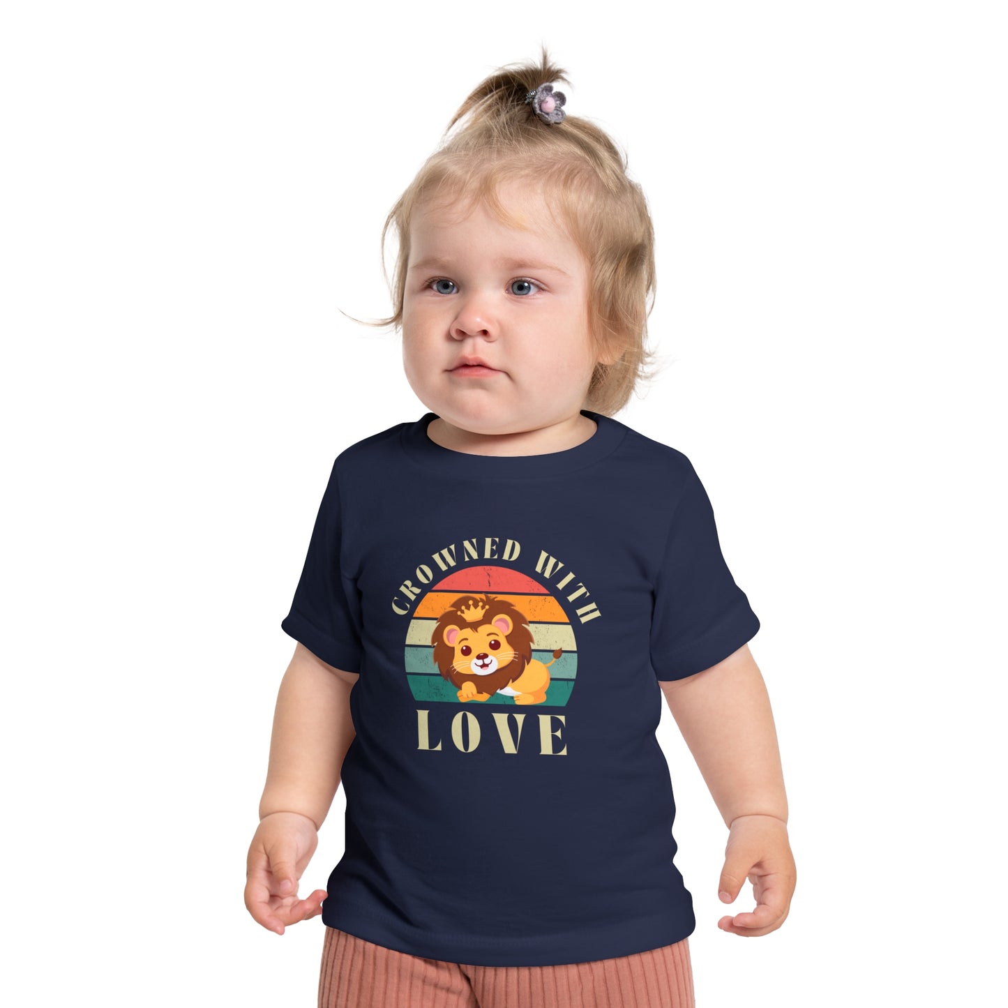 Lovely Crowned Lion Baby Short Sleeve T-Shirt