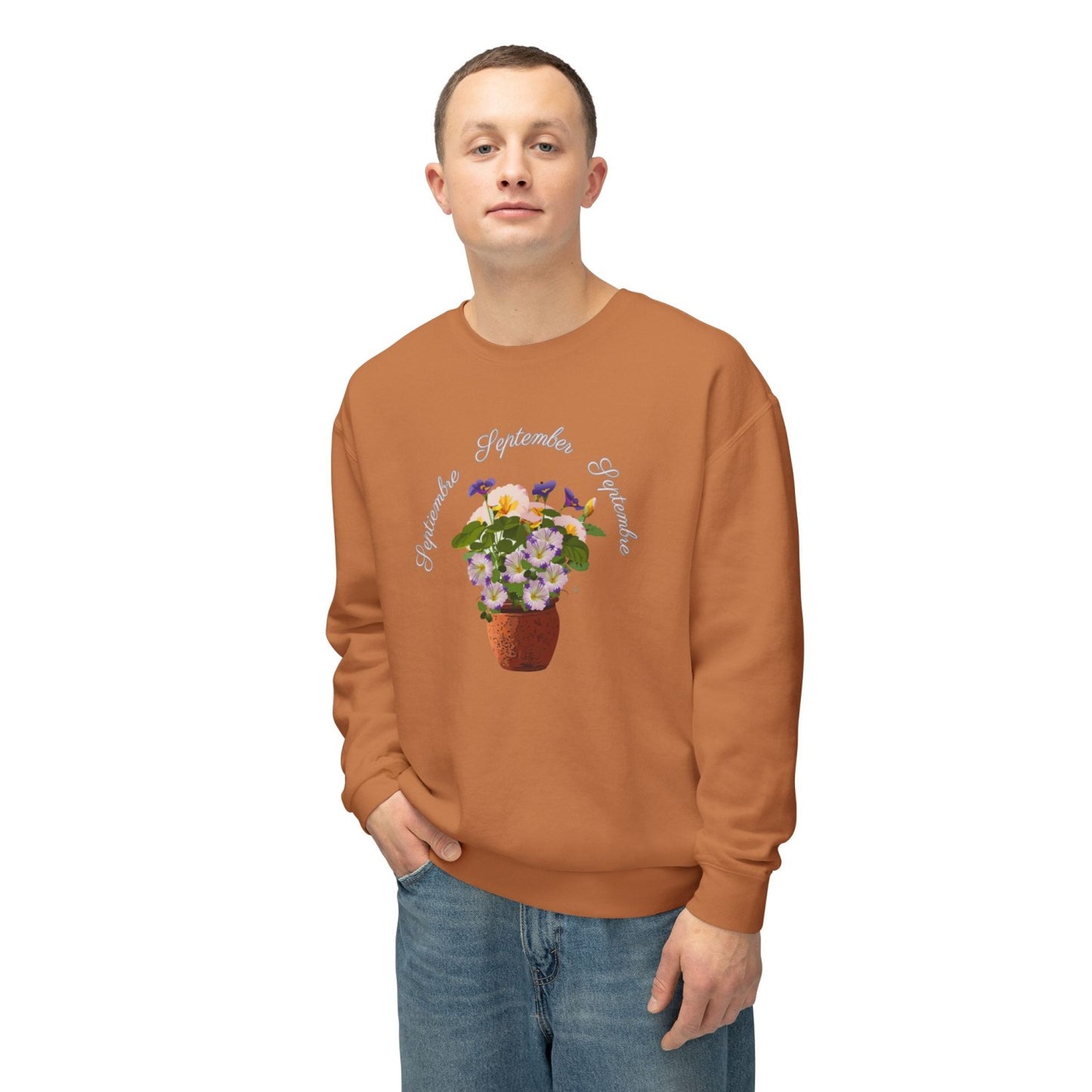 September Inspired Floral Sweatshirt Featuring Morning Glories