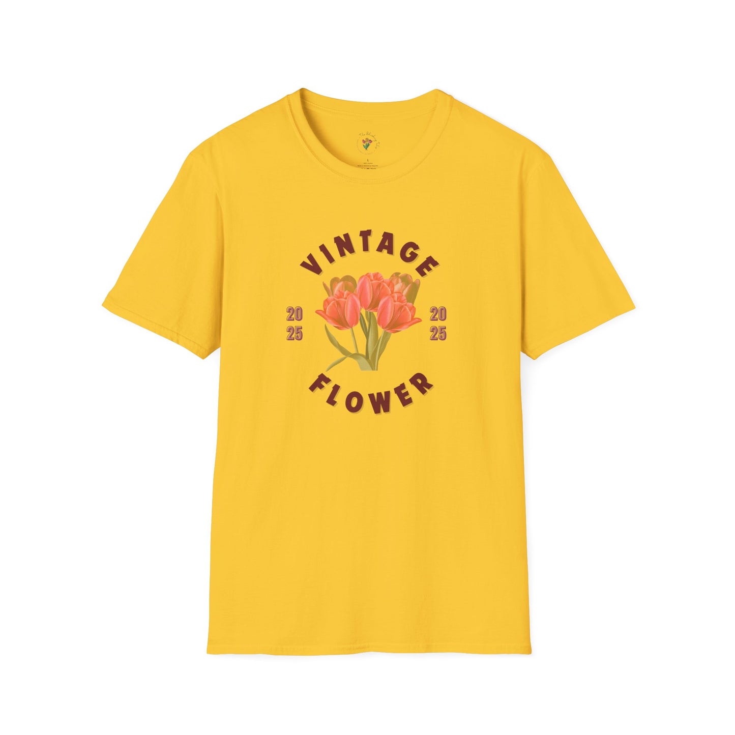 Vintage Flower Spring Inspired Softstyle T-Shirt