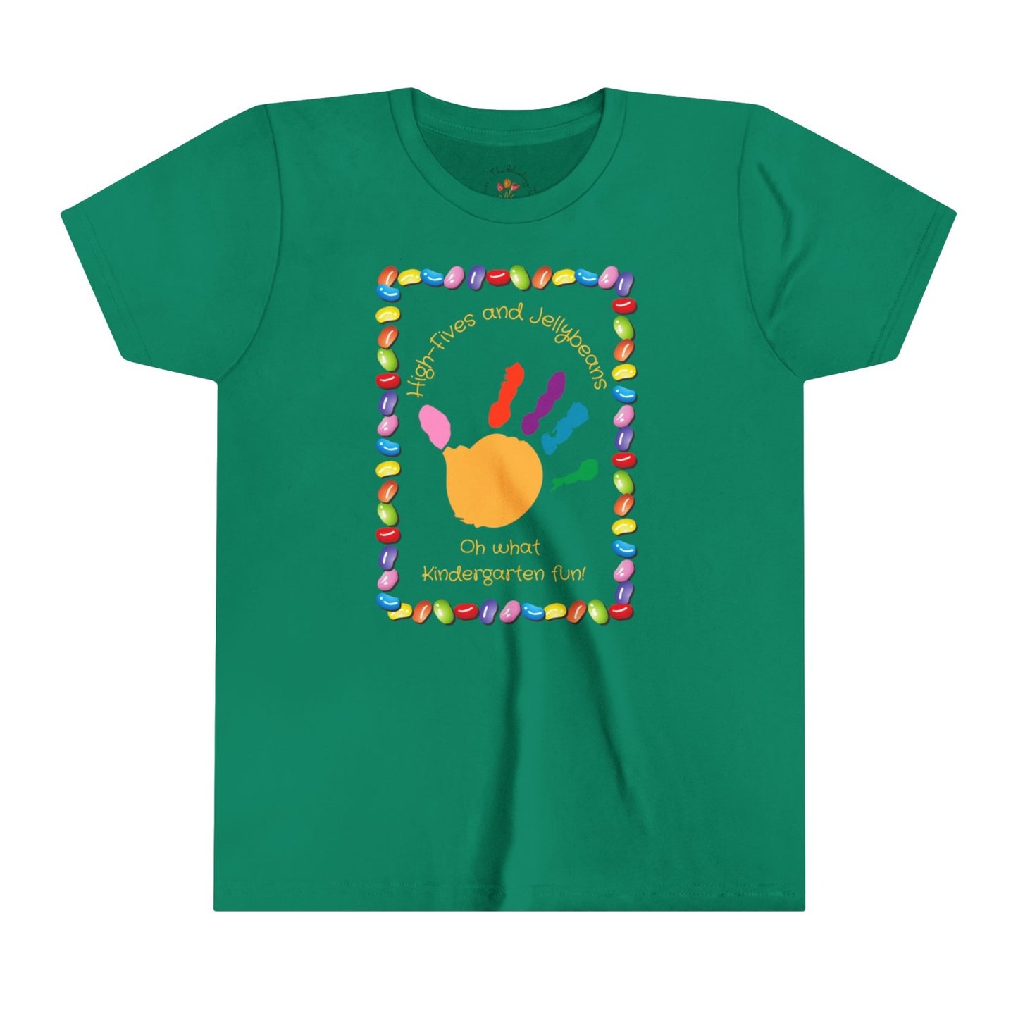 Back to School Kindergarten Tee with High-Five Signage