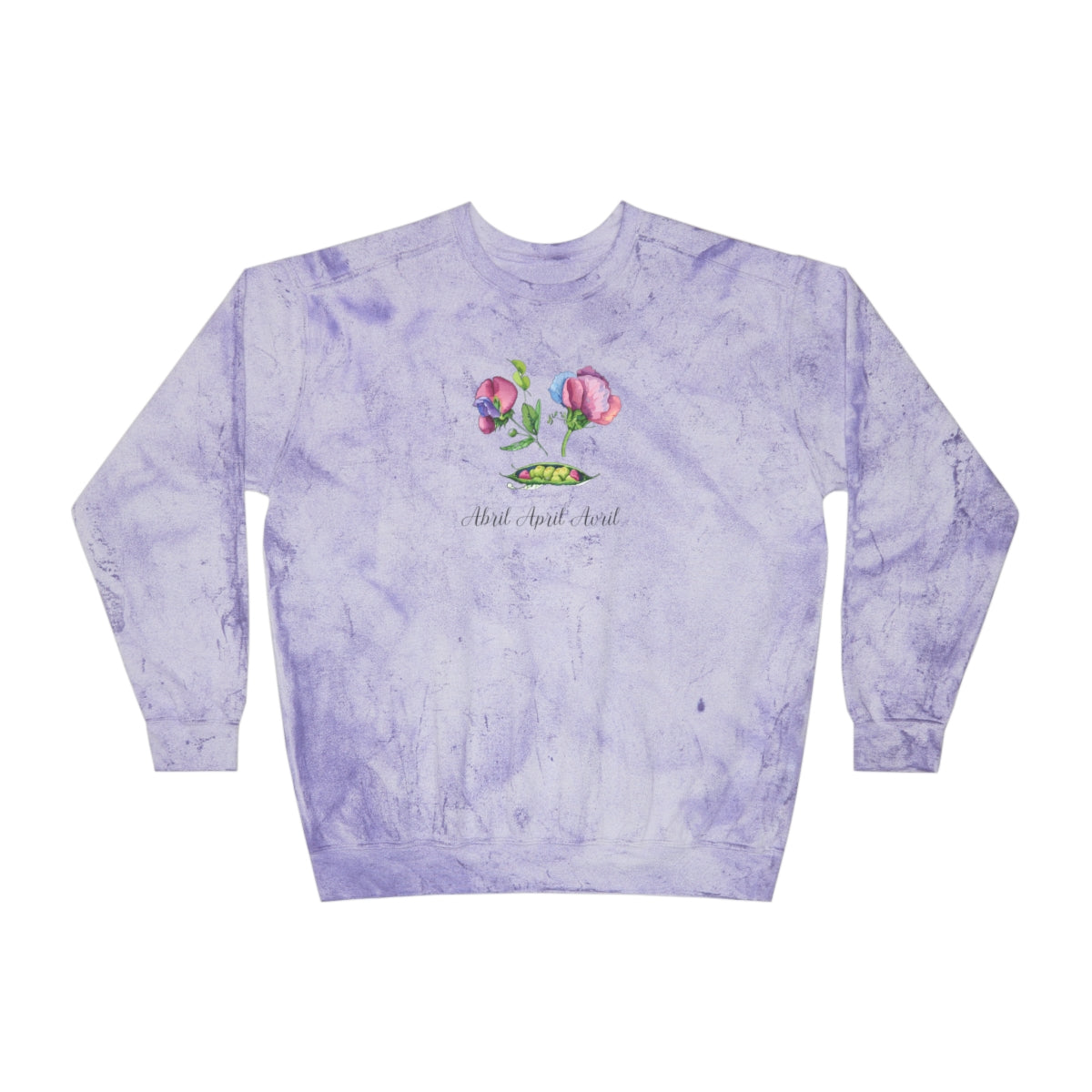 Comfy Cozy Floral Sweatshirt April Birthday Flower Sweet Peas