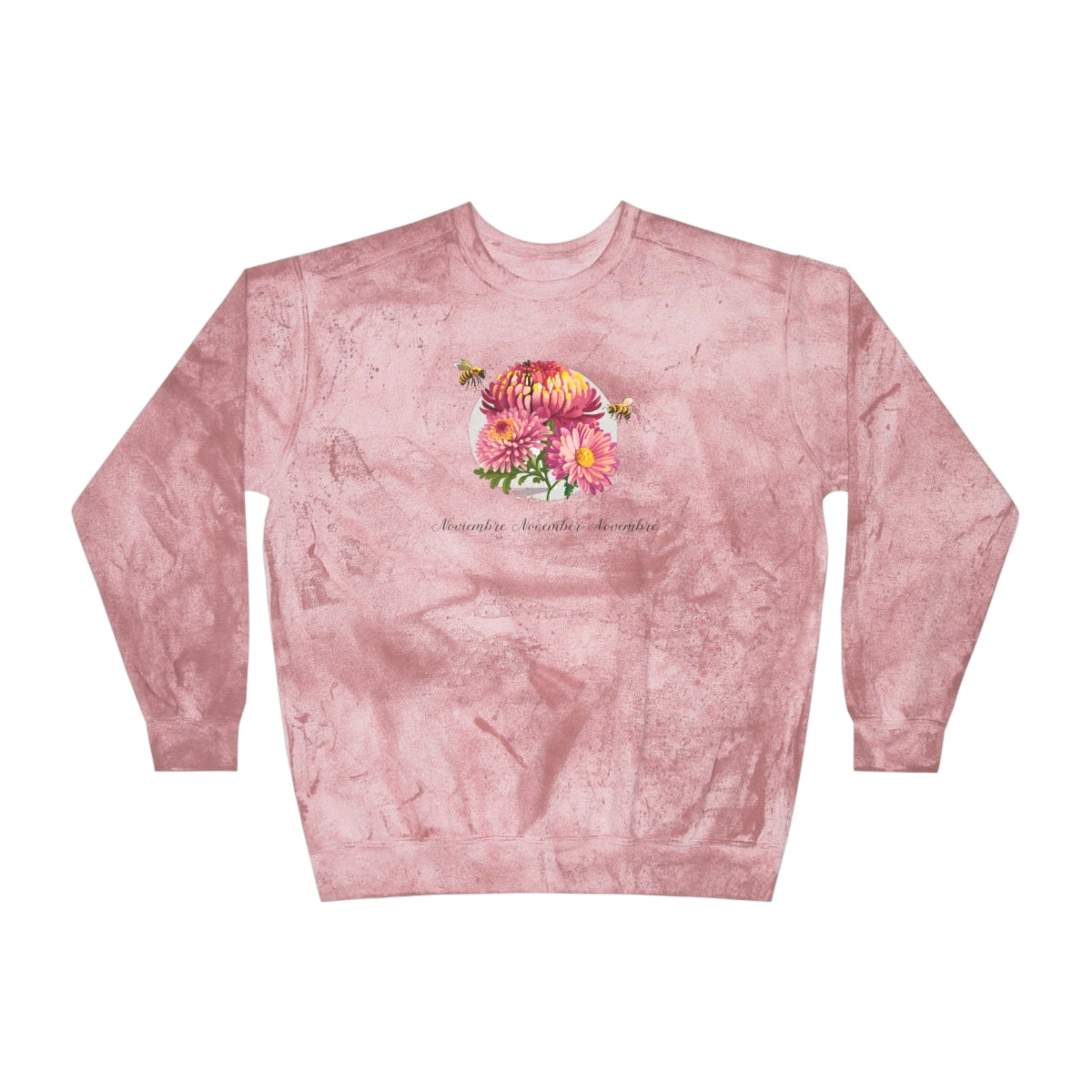 Comfy Cozy Floral Sweatshirt November Birthday Flower Chrysanthemums