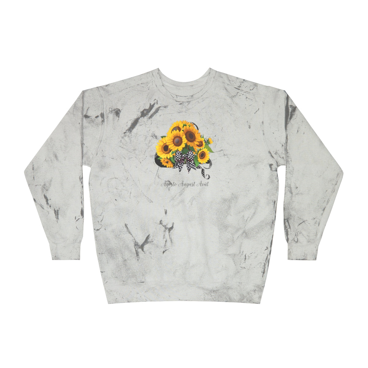 Comfy Cozy August Summer Flower Sweatshirt Sunflowers