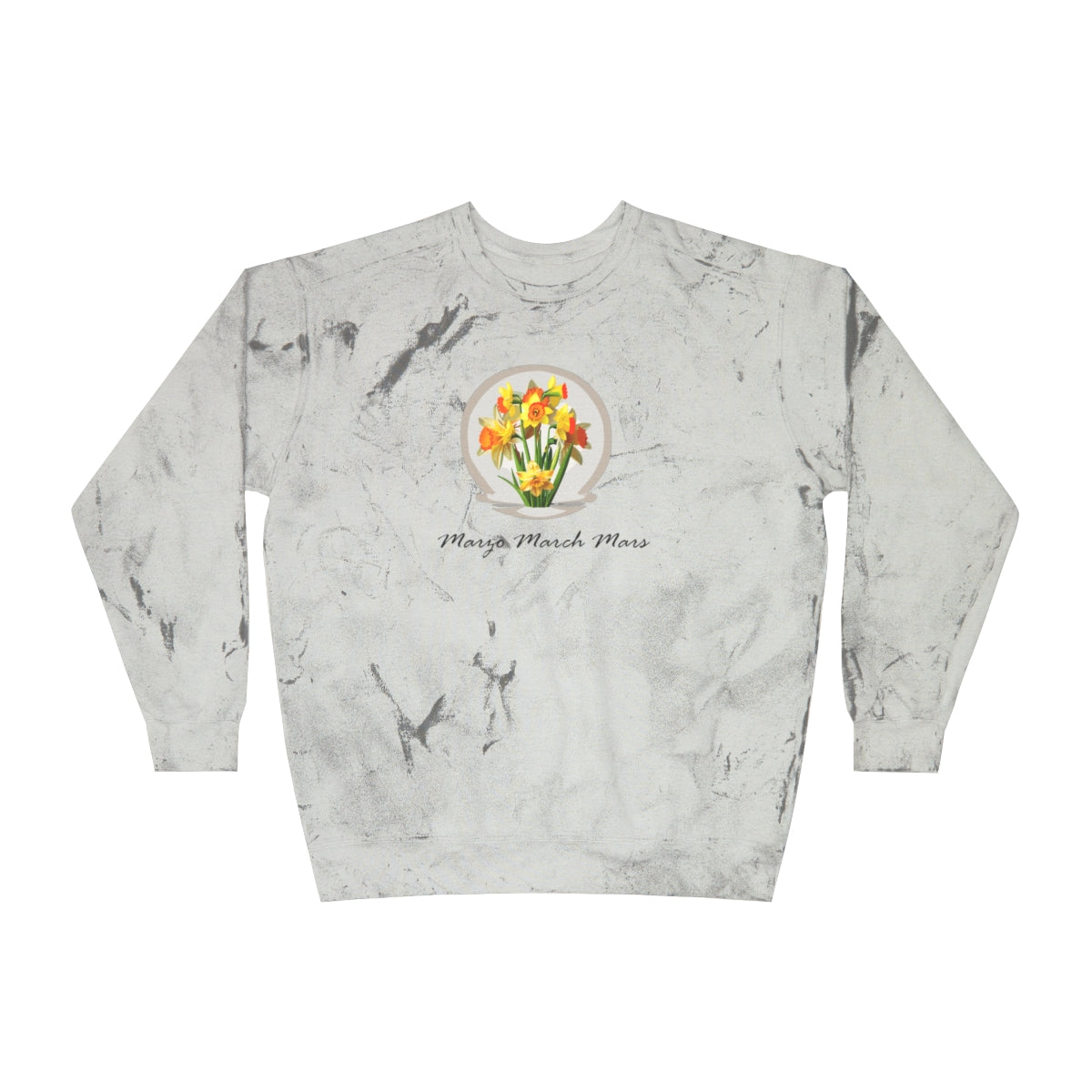 Comfy Cozy Floral Sweatshirt March Birthday Flower Daffodils