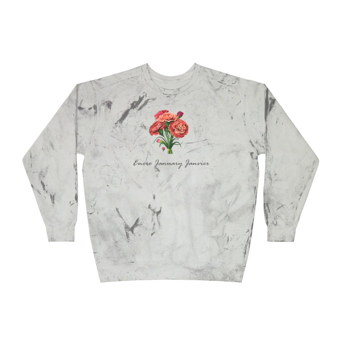 Comfy Cozy Floral Sweatshirt January Birthday Flower Carnation