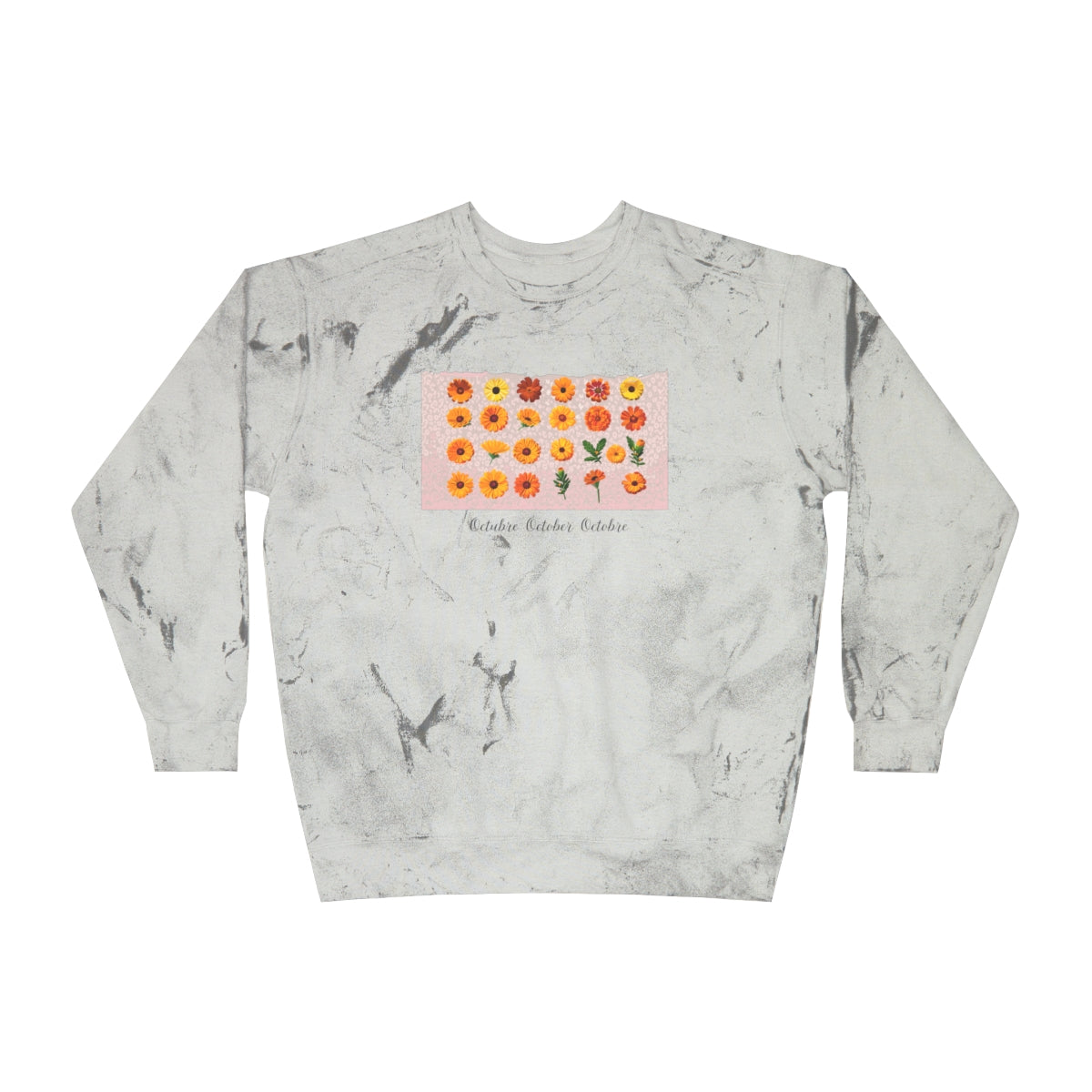 Comfy Cozy Floral Sweatshirt October Birthday Flower Marigold