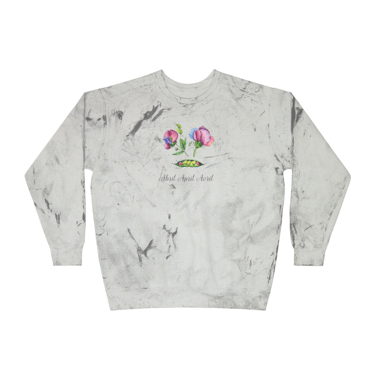 Comfy Cozy Floral Sweatshirt April Birthday Flower Sweet Peas