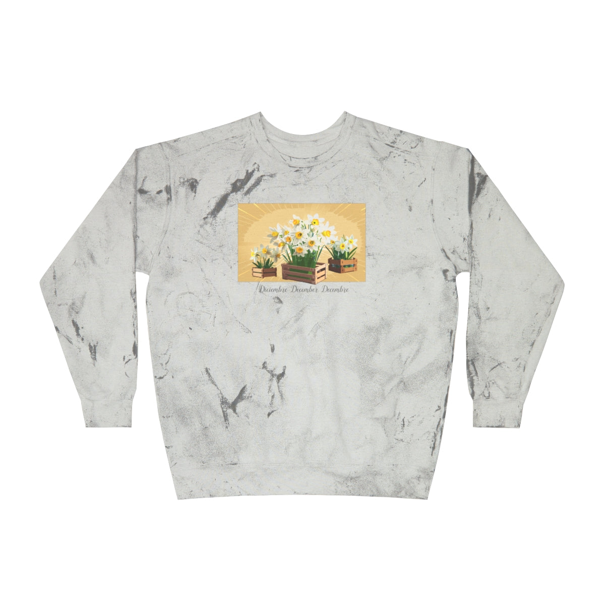 Comfy Cozy Floral Sweatshirt December Birthday Flower Narcissus