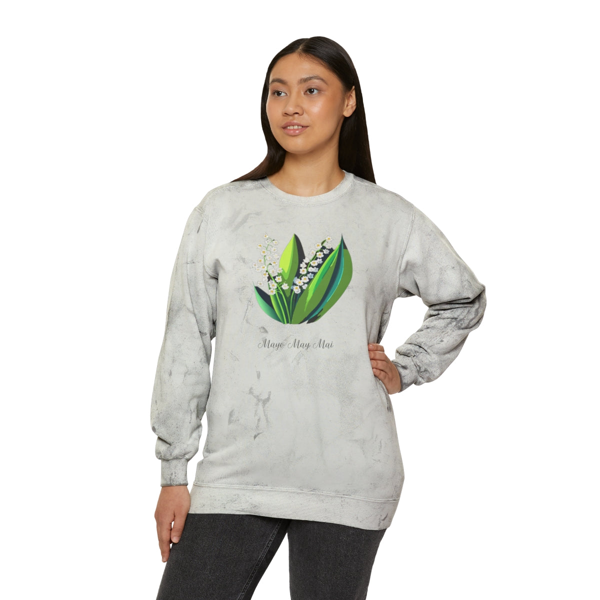 Comfy Cozy Floral Sweatshirt May Birthday Flower Lilly of the Valley