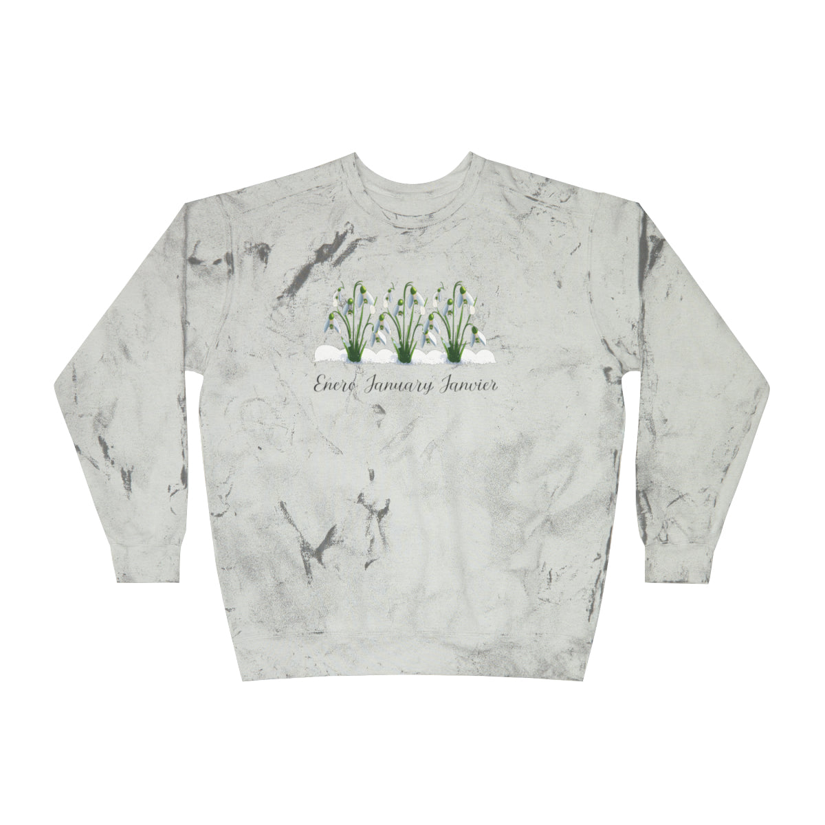 Comfy Cozy Floral Sweatshirt January Birthday Flower Snowdrop