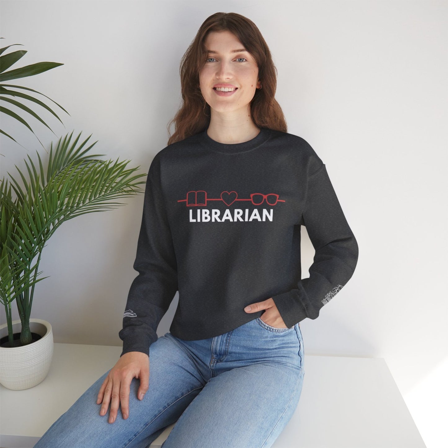 Comfy Librarian Crewneck Sweatshirt