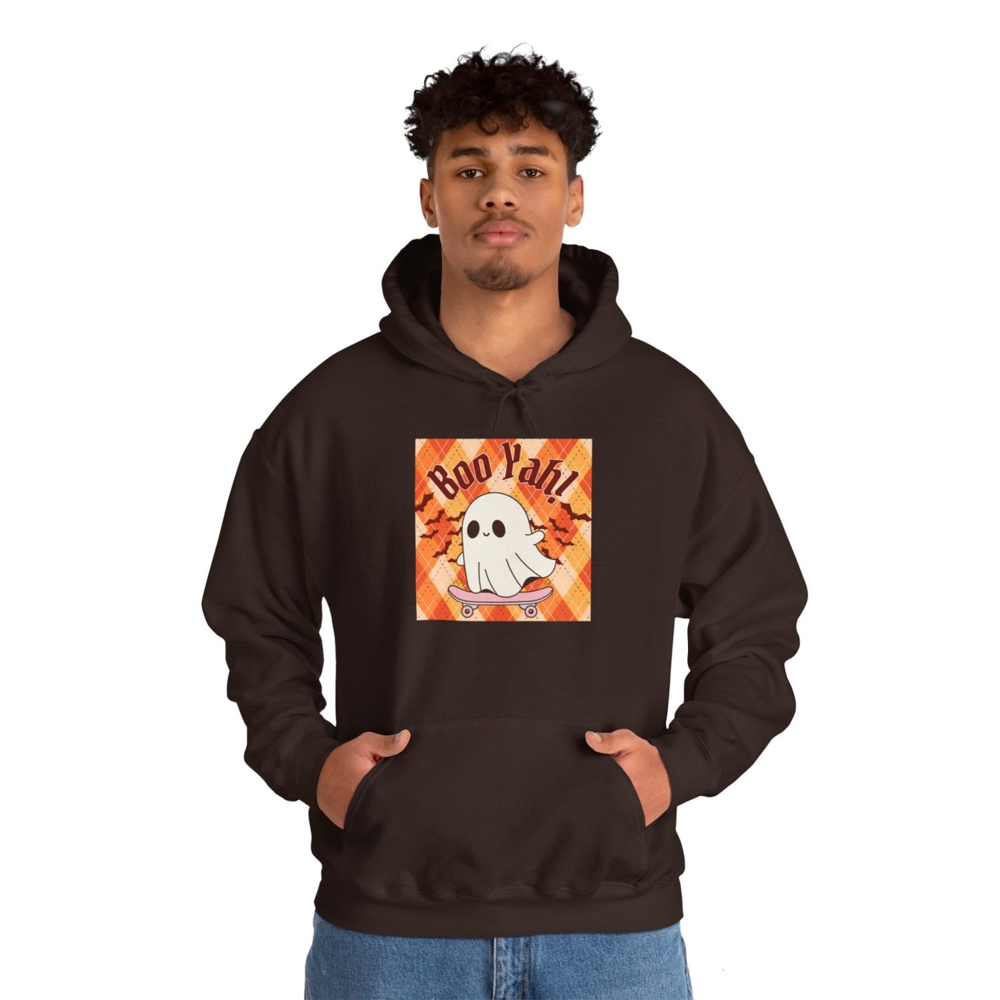 Funny Inspired Halloween Sweatshirt Featuring Skater Ghost