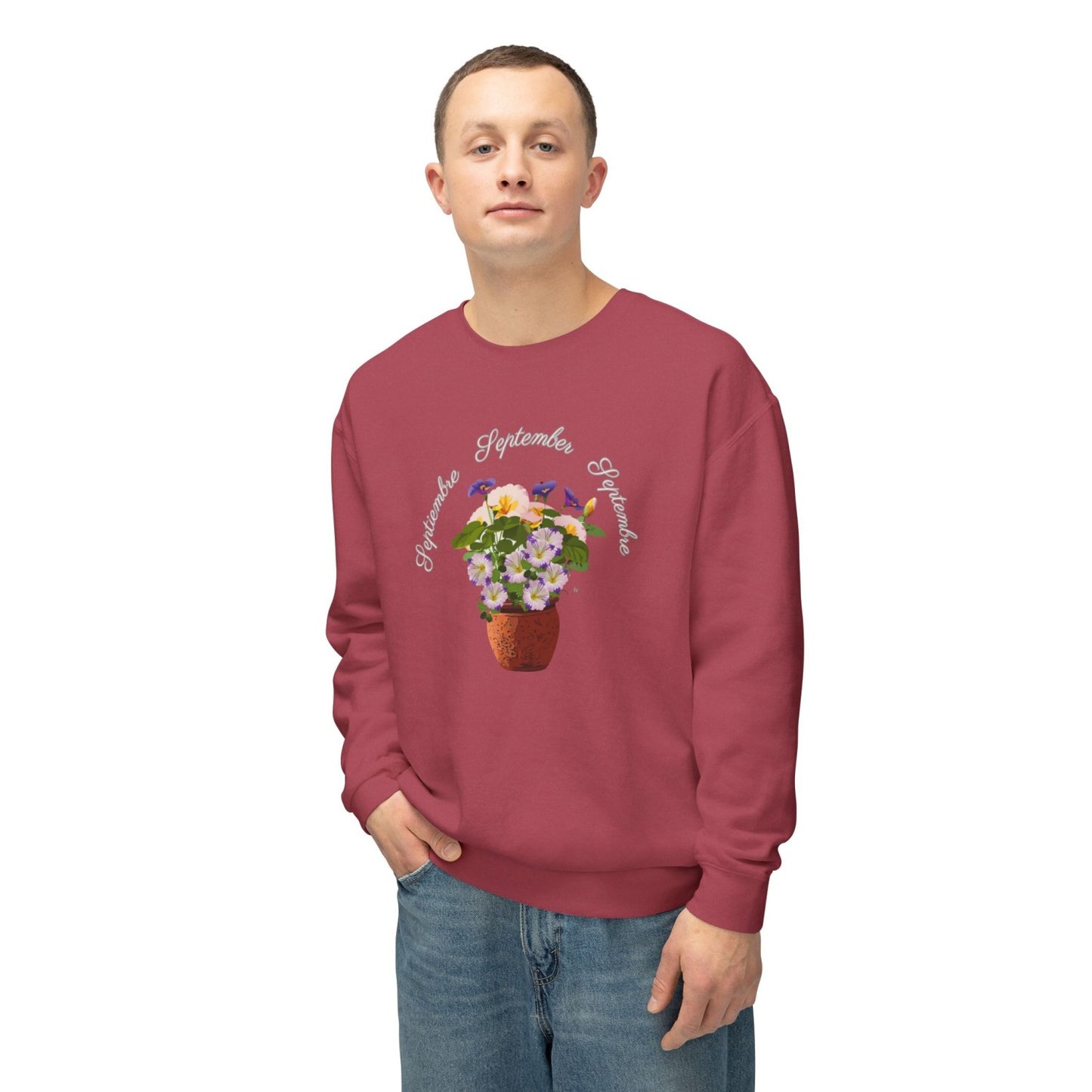 September Inspired Floral Sweatshirt Featuring Morning Glories