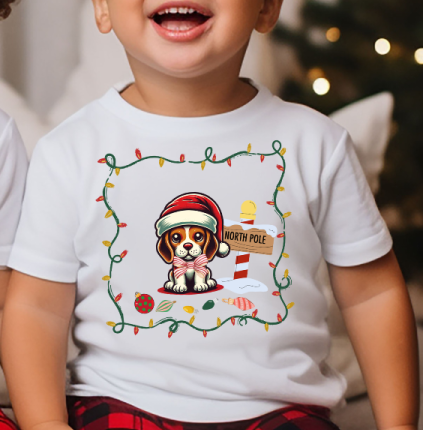 North Pole Beagle Kids Heavy Cottonâ„¢ Tee