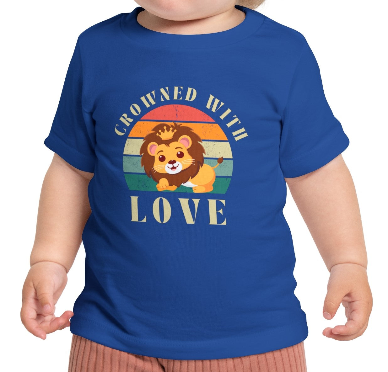 Lovely Crowned Lion Baby Short Sleeve T-Shirt
