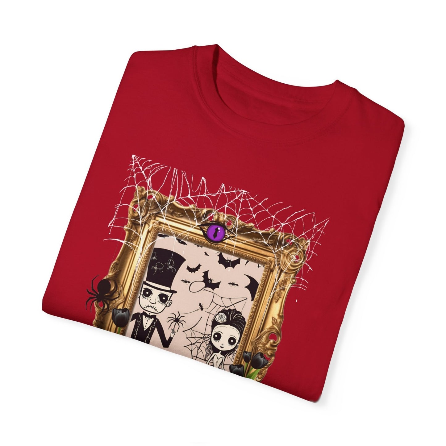 Vintage Inspired Halloween T-Shirt Featuring Frankenstein and His Bride