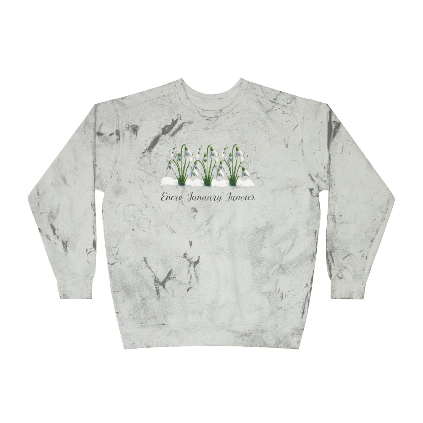 Comfy Cozy Floral Sweatshirt January Birthday Flower Snowdrop