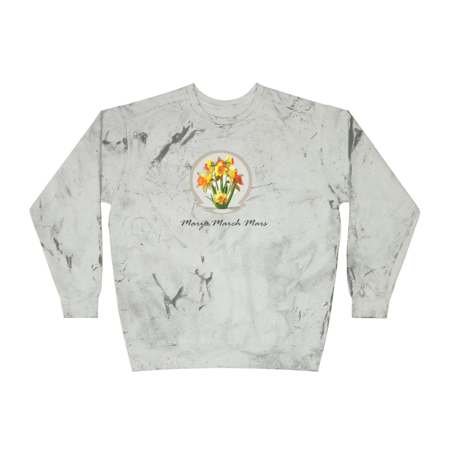 Comfy Cozy Floral Sweatshirt March Birthday Flower Daffodils