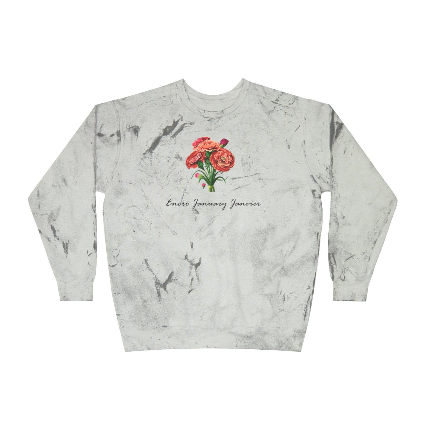 Comfy Cozy Floral Sweatshirt January Birthday Flower Carnation