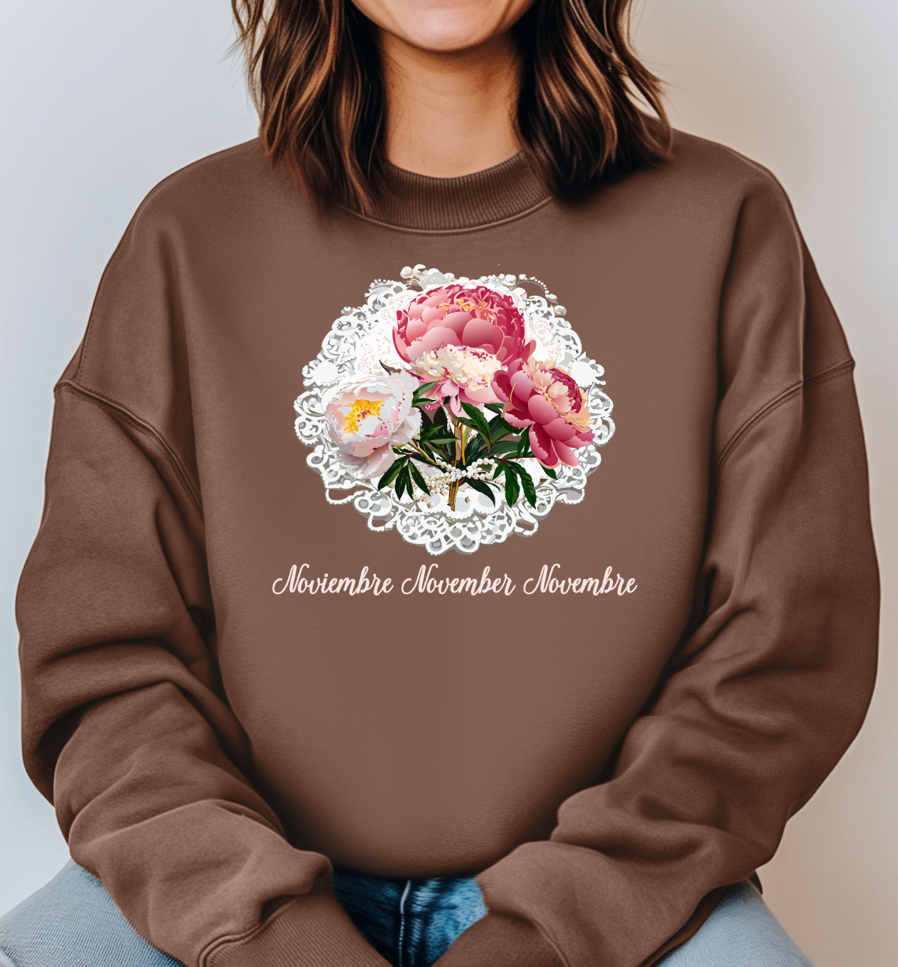 Cozy November Birth Flower Inspired Sweatshirt