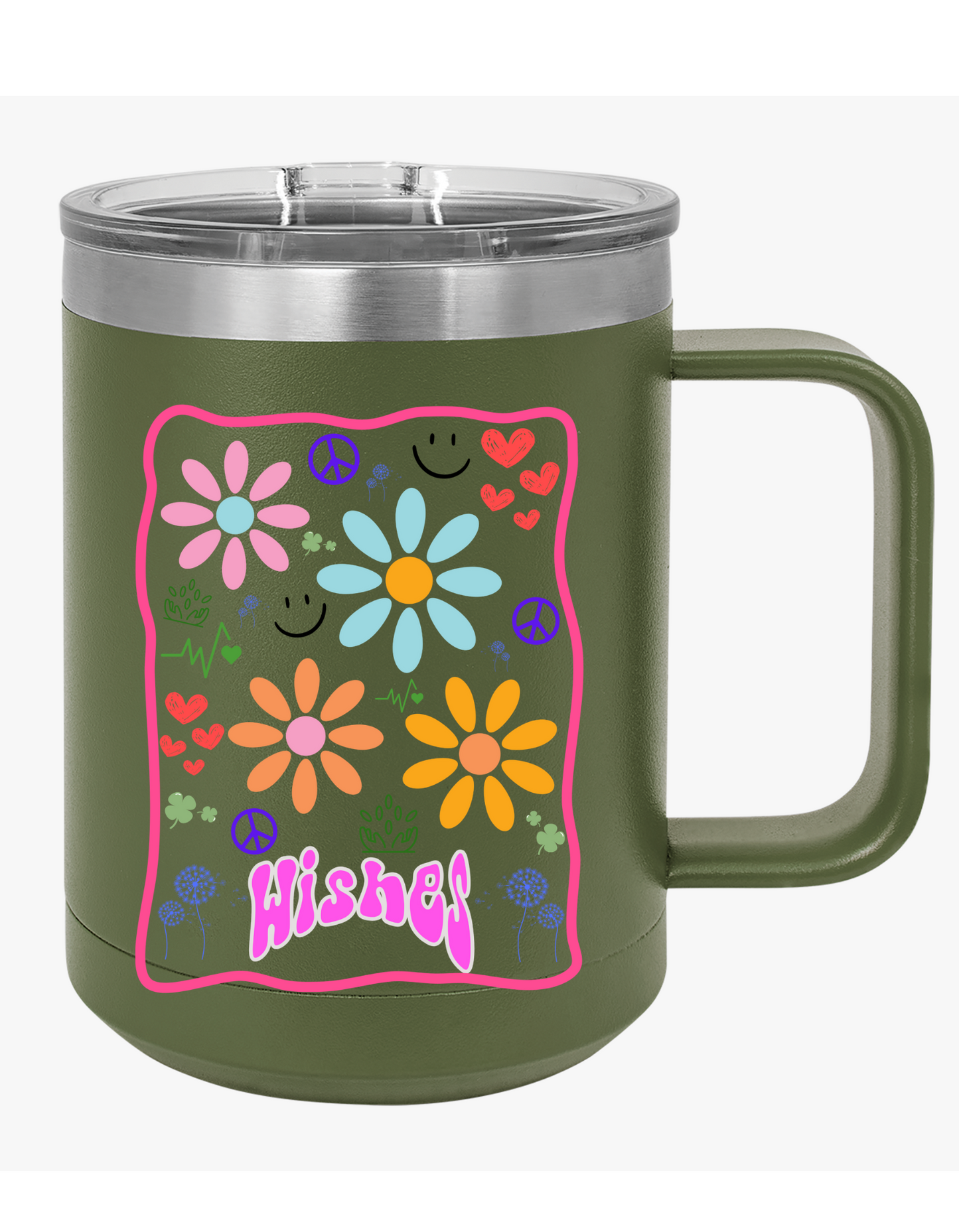 Wishes Collection Coffee Mug Tumbler, 15oz