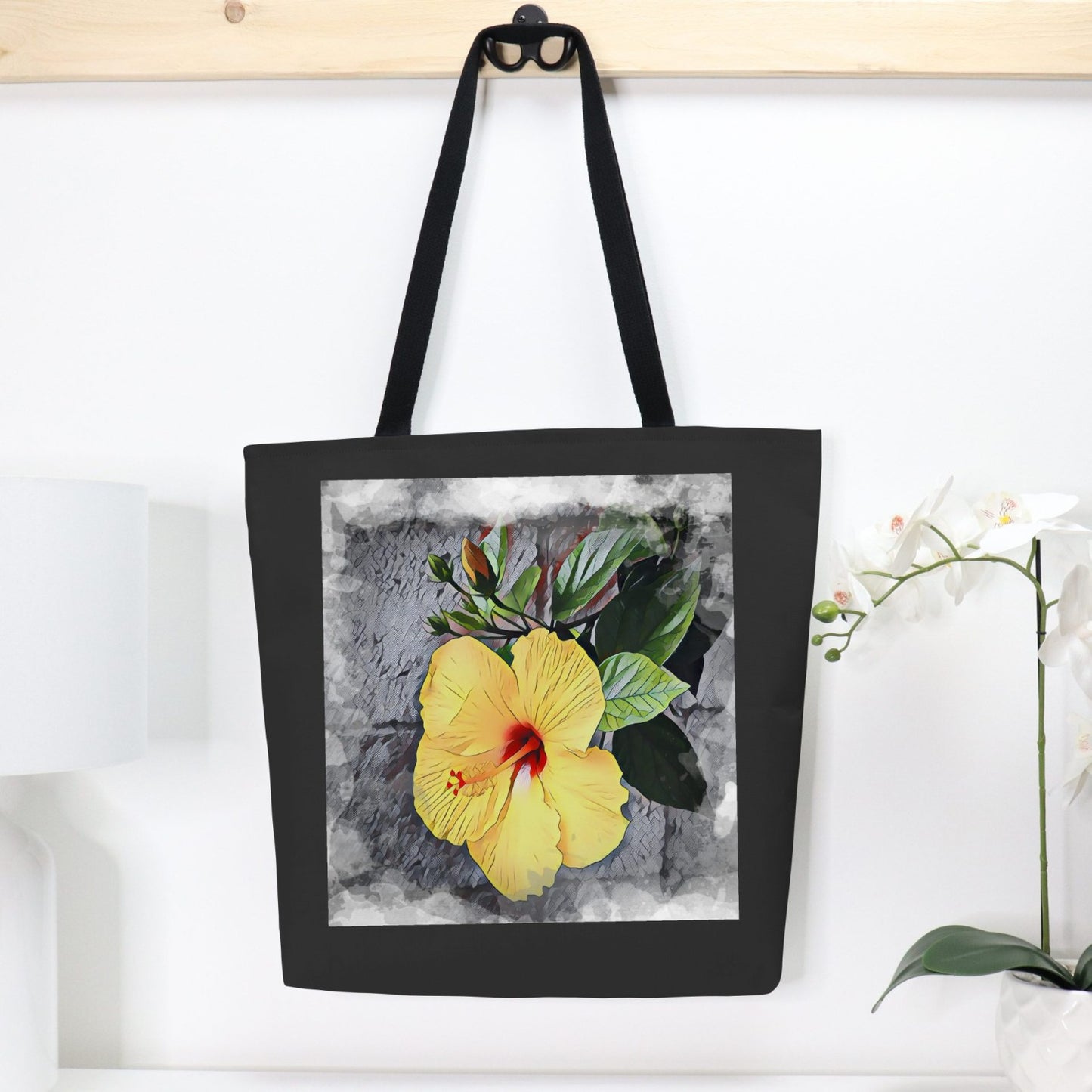 Tropical Yellow Hibiscus Tote - Multi-Functional and Chic Shoulder Bag