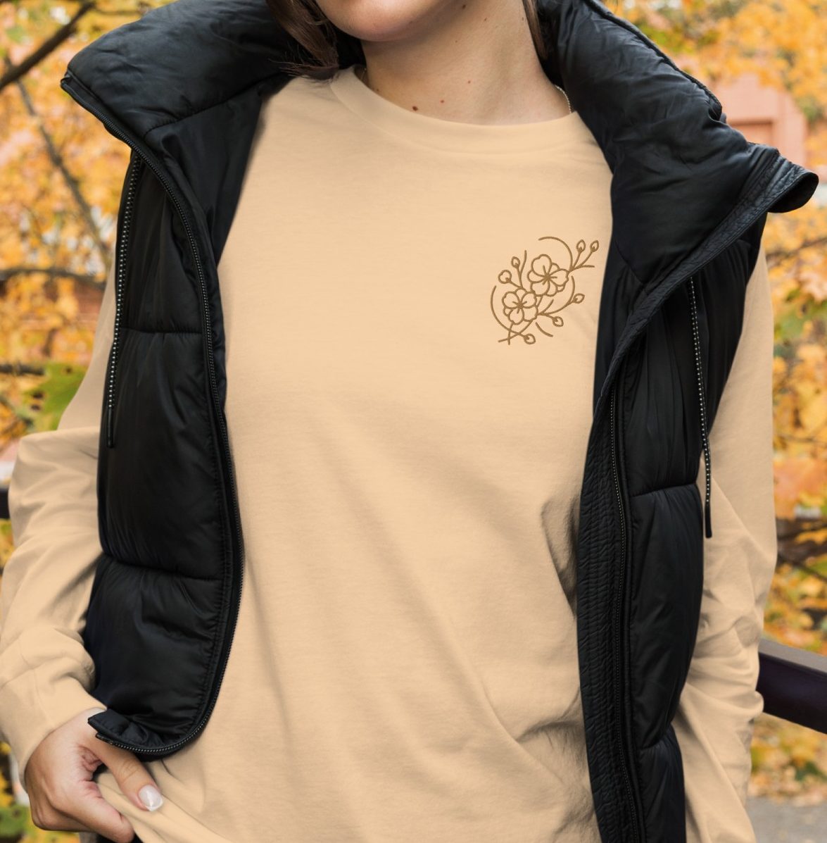Feather-Soft Sakura Long Sleeve Tee
