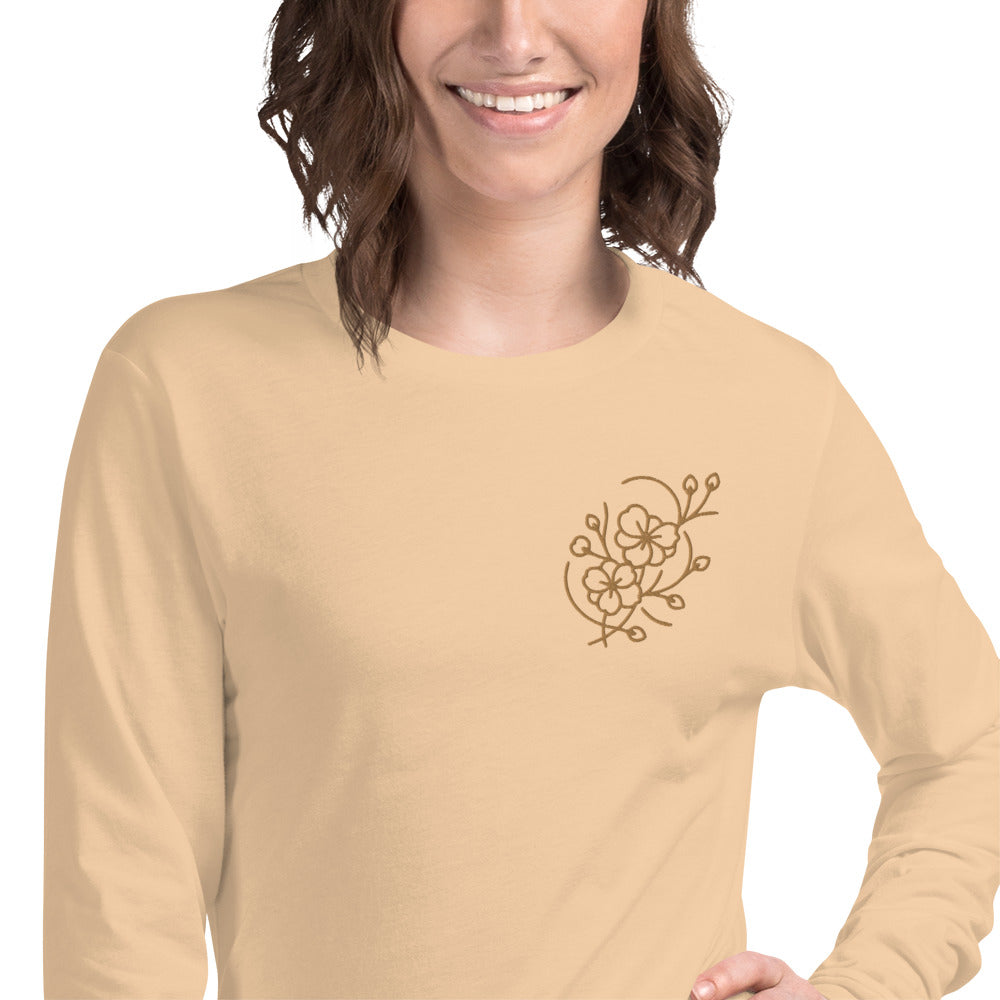 Feather-Soft Sakura Long Sleeve Tee