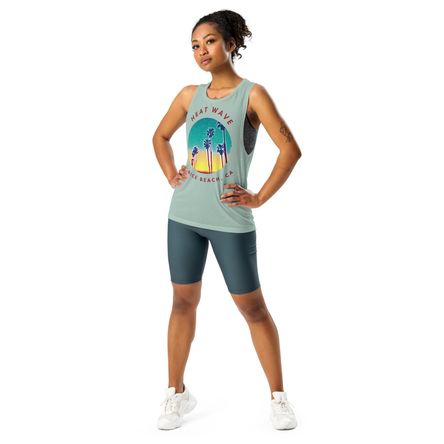 Comfy and Stylish Muscle Tank with Beach Scene