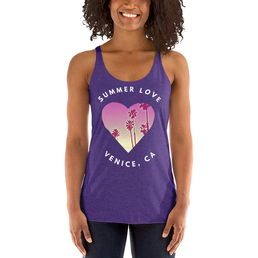 Cool Summer Tank Racerback Style with Beach Scene