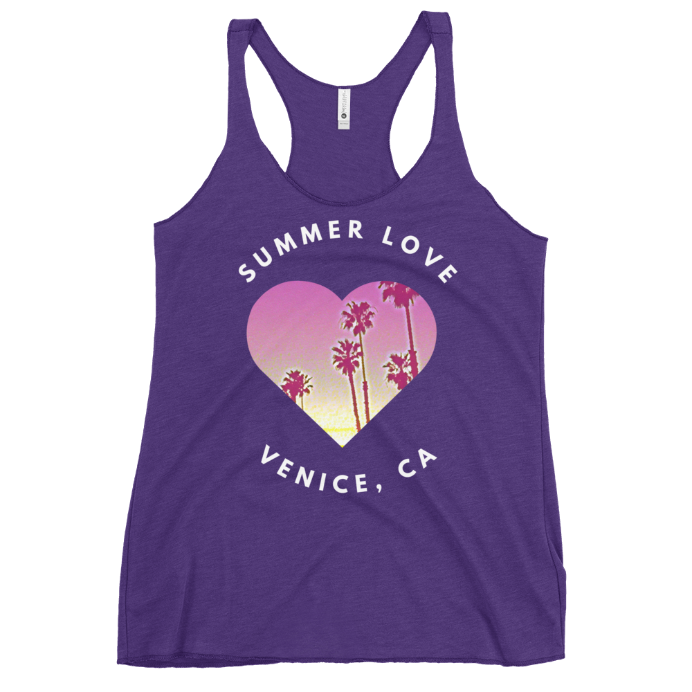 Cool Summer Tank Racerback Style with Beach Scene