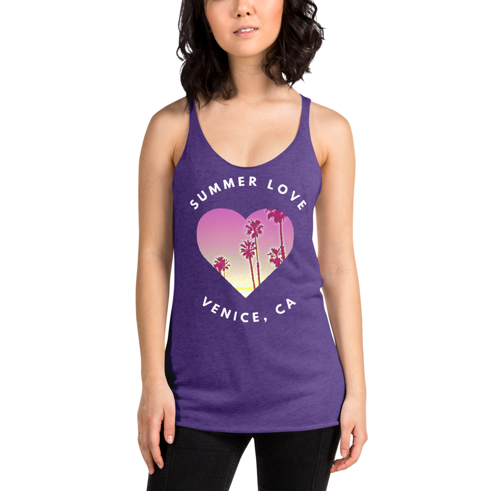 Cool Summer Tank Racerback Style with Beach Scene