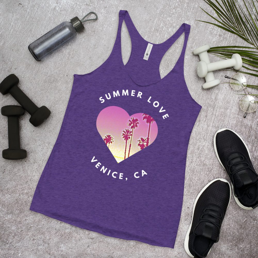 Cool Summer Tank Racerback Style with Beach Scene