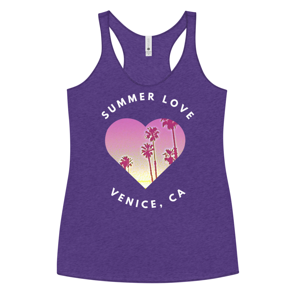 Cool Summer Tank Racerback Style with Beach Scene