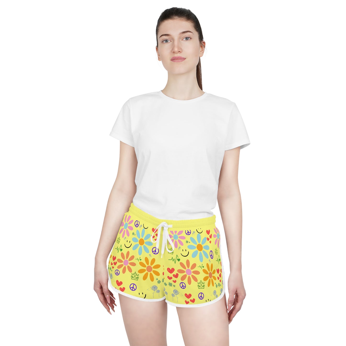 Wishes Collection Women's Relaxed Shorts (in Yellow)