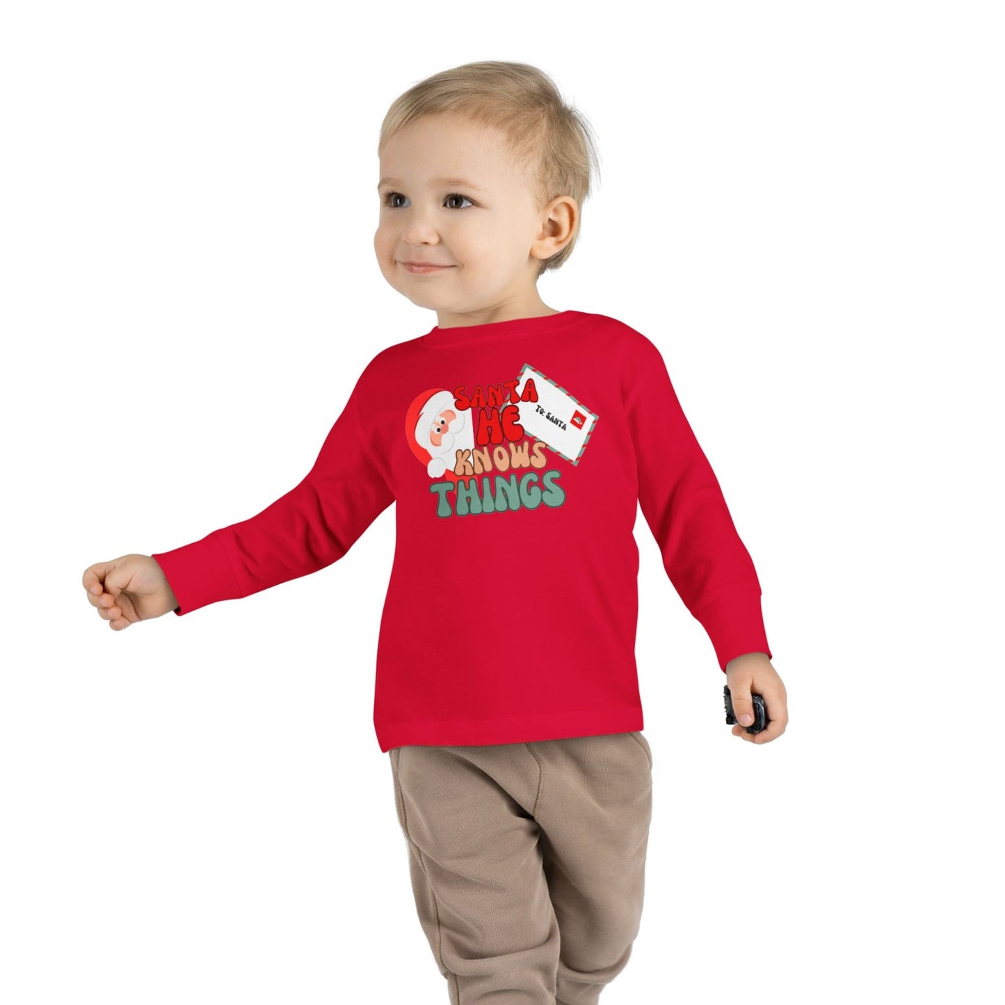 Cheeky Toddler Santa Long Sleeve Tee